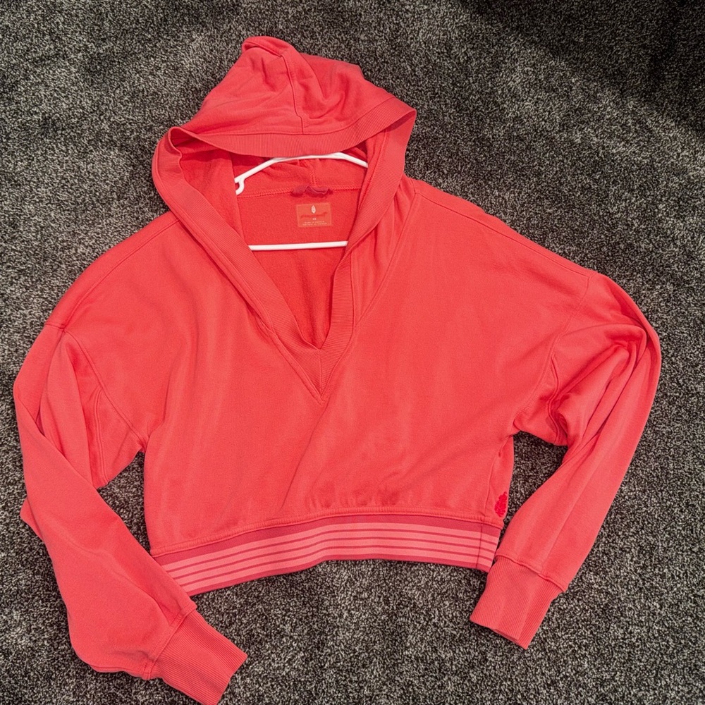 Free people movement Coral Hoodie crop Top